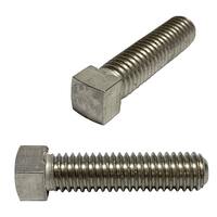 SQSS38112S 3/8"-16 x 1-1/2" Square Head Set Screw, Cup Point, Coarse, 18-8 Stainless